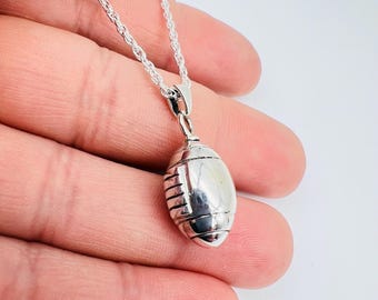 Cremation Football Pendant-Urn Necklace-Memorial Necklace-Memorial Jewelry-Ashes Necklace-Cremation Locket-Memorial Gift-Cremation Jewelry