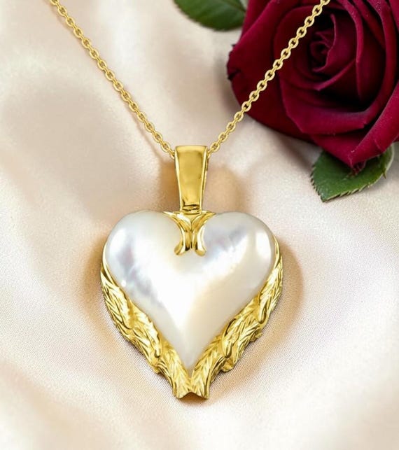Cremation Heart with Wings Memorial Jewelry Urn