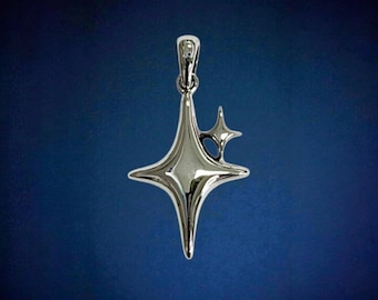 North Star Urn Necklace – 925 Sterling Silver Memorial Jewelry – Ashes Pendant - Eternal Connection
