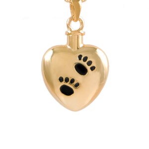 Paw Print Heart-Pet Loss-Pet Cremation Jewelry-Memorial Jewelry-Dog Loss-Pet Urn-Pet Loss-Pet Memorial-Cat Loss-Cremation Jewelry-Pet Urn image 2