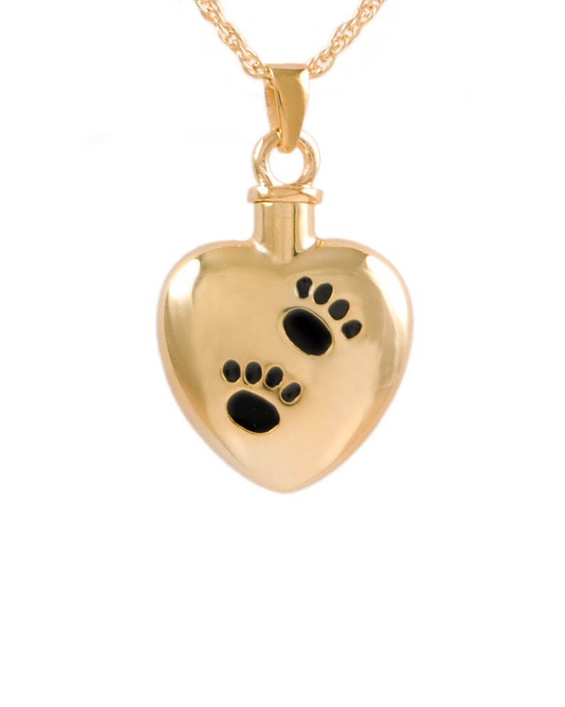 Paw Print Heart-Pet Loss-Pet Cremation Jewelry-Memorial Jewelry-Dog Loss-Pet Urn-Pet Loss-Pet Memorial-Cat Loss-Cremation Jewelry-Pet Urn image 2