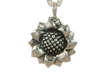 Sunflower Cremation Pendant-Urn Necklace-Memorial Necklace-Memorial Jewelry-Ashes Necklace-Cremation Locket-Memorial Gift-Cremation Jewelry