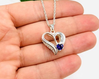 Cremation Heart urn Necklace: Birthstone Ash Jewelry Urn