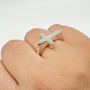 Cremation Ring For Ashes 925 Sterling Silver With Cross Ring Memorial Keepsake Urn