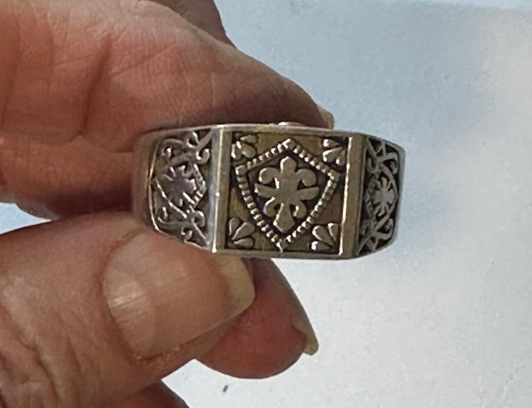 Cremation Man's Ring Celtic Design With Cross Ring Memorial Keepsake ...