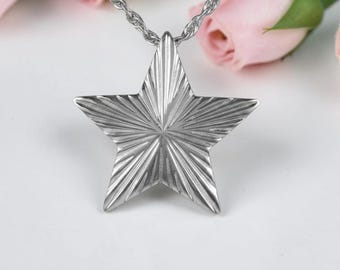 Cremation Shining Star Necklace Urn Necklace Cremation Jewelry