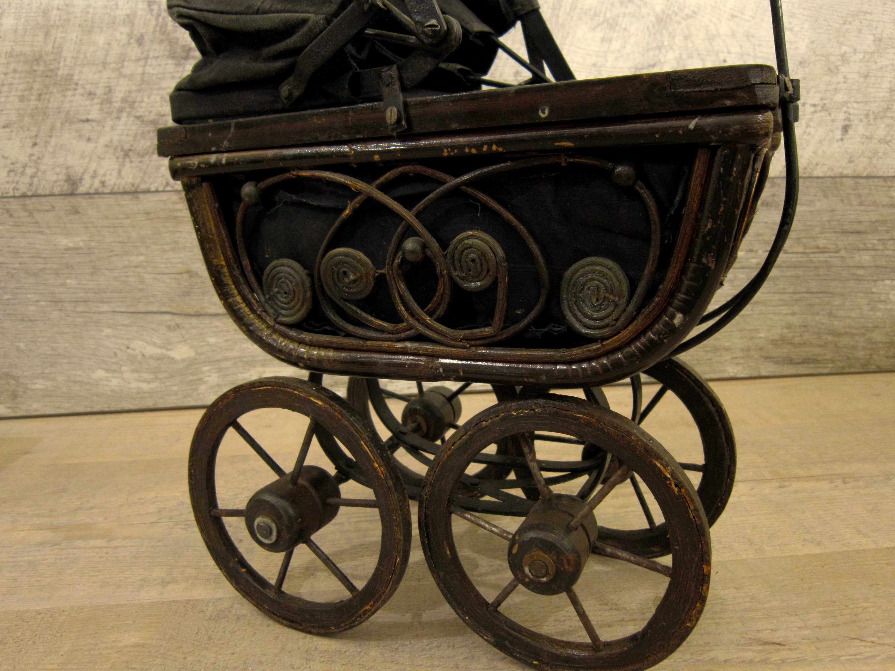 Vintage Dolls Stroller Gothic Doll Stroller Antique Doll Etsy Australia