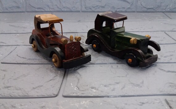 vintage wooden toy cars