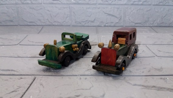 vintage wooden toy cars