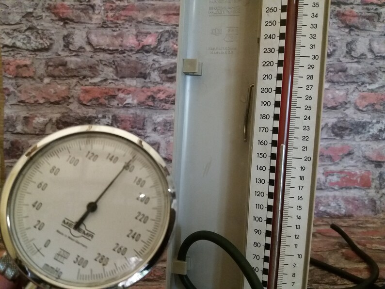 Old Mercury Meter Medical Device Ancient Medical Instrument Etsy