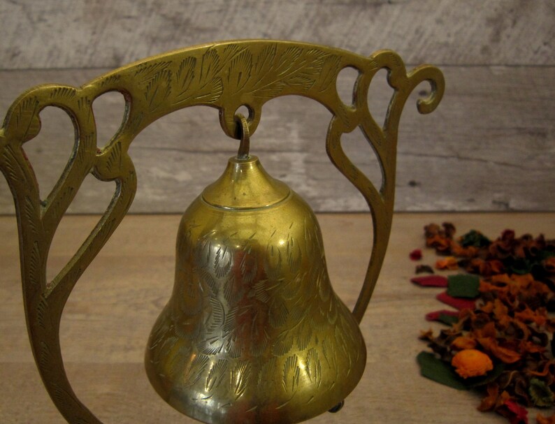 Vintage brass bell gong with mallet Antique Gonger Etsy