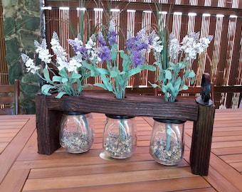Handmade wooden vase, Glass vase on a wooden plant stand, Beautifully decorated vase, Home decor, Art vase, Unique workmanship