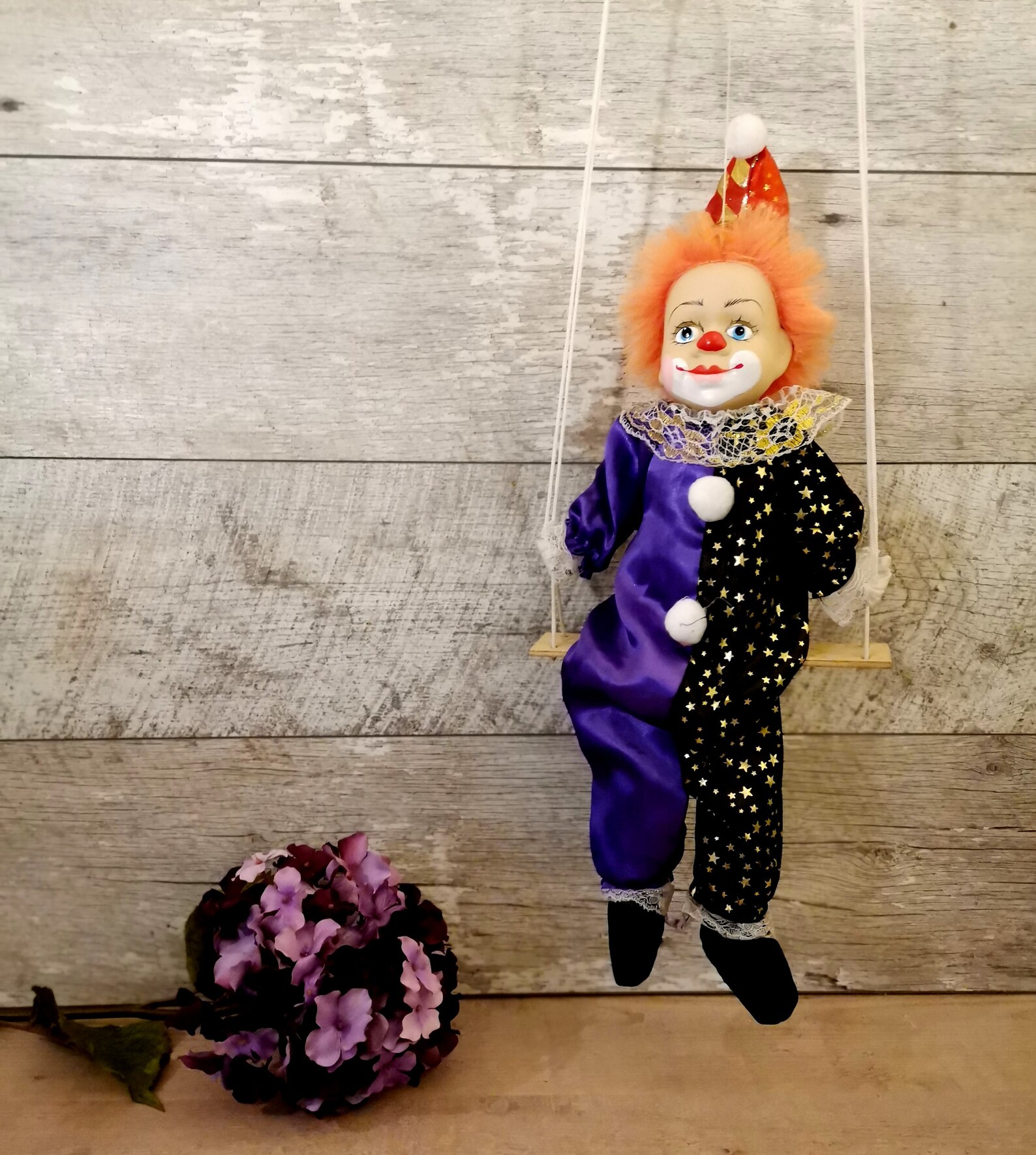 Vintage Clown on a Swing Vintage Toy Kids Room Decor Clown - Etsy