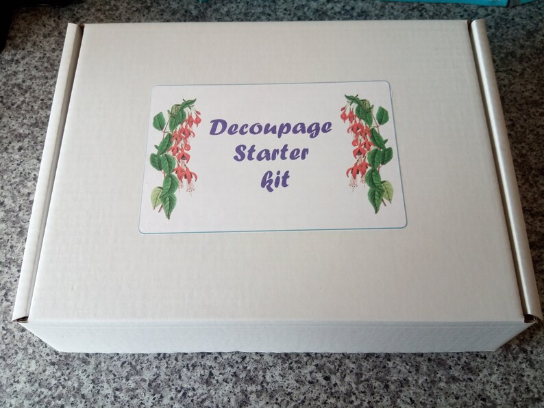 Decoupage Starter Kit 3. Adult Craft Kit.adult Gift Idea. Adults DIY