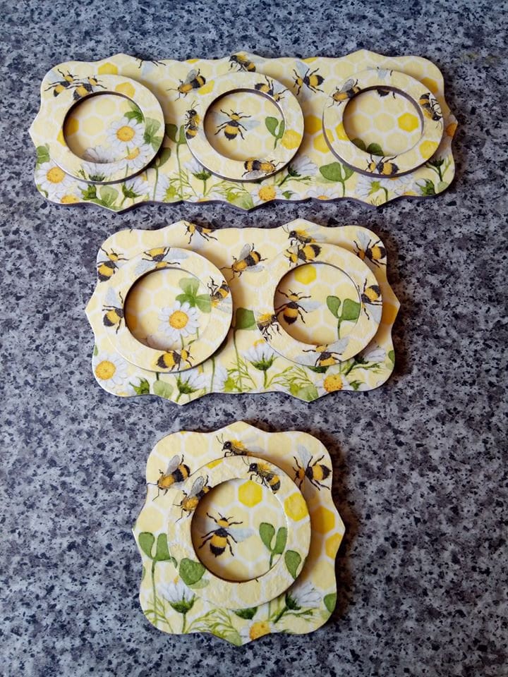 Bee Three Piece LED Tea Light Holder. Bee. Bees. LED'S. Etsy