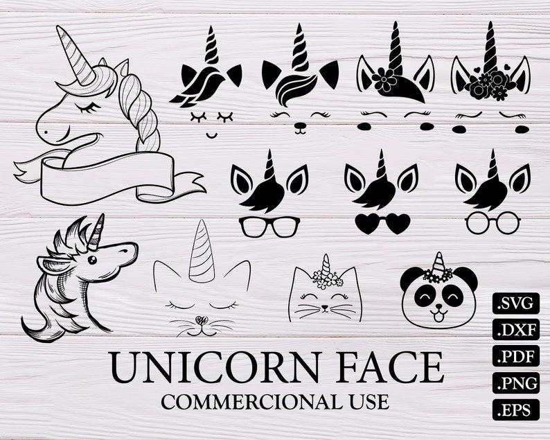 Download Unicorn Face Svg Unicorn Svg Unicorn Head Svg Unicorn Etsy Yellowimages Mockups