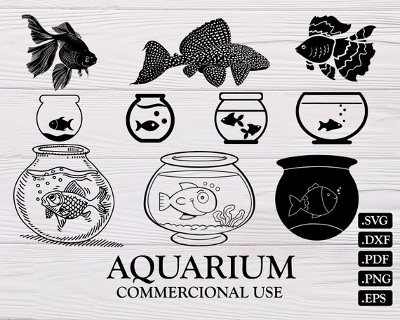 Aquarium Svg Fish Silhouette Fish Svg Ocean Fish Goldfish Etsy