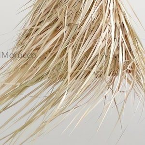 Braided pendant lamp in natural palm fiber Suspension en osier zdjęcie 5