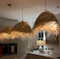 Boho Light Suspension - Moroccan palm leaf lampshades