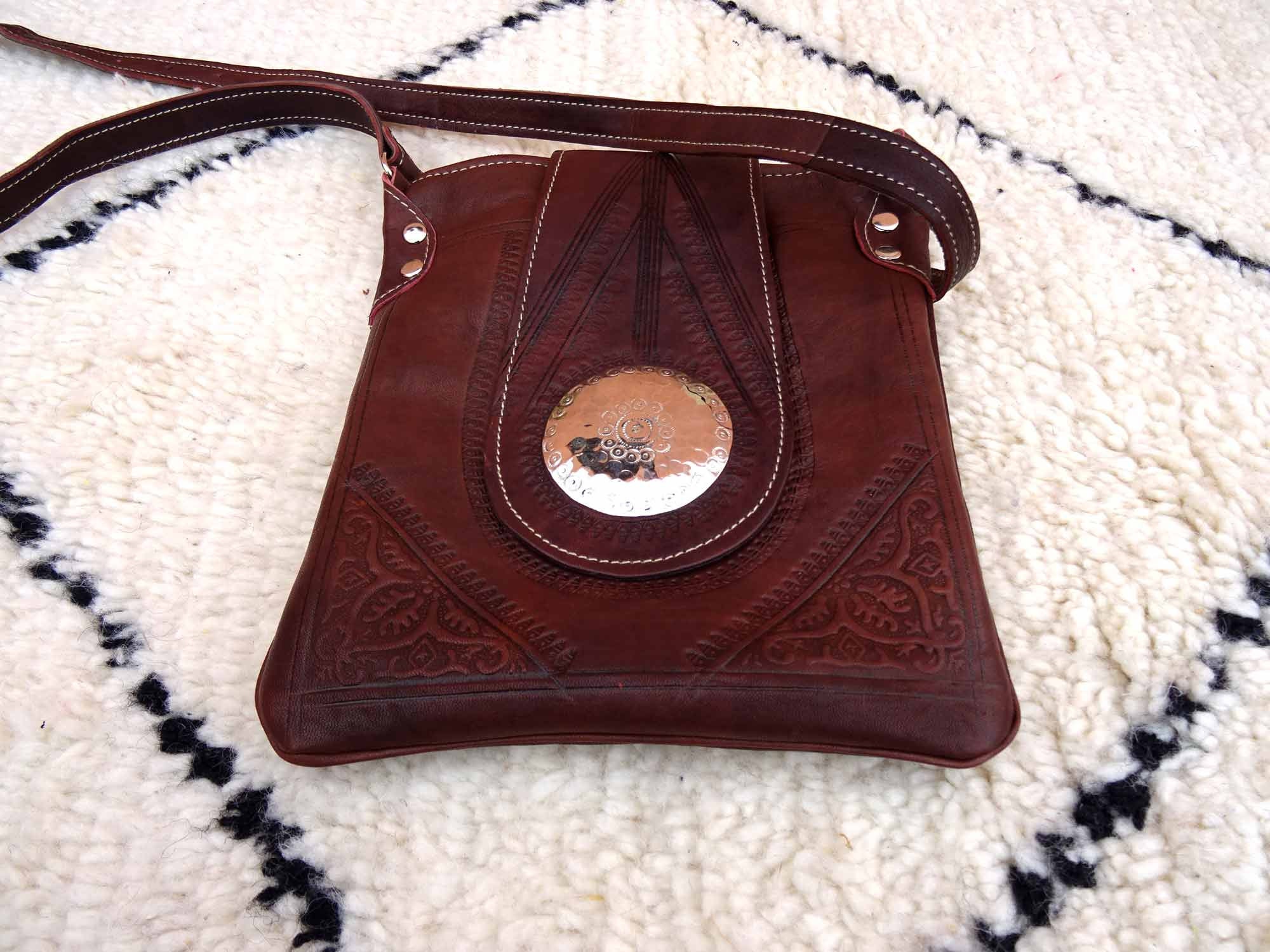 Moroccan Leathers Genuine Crossbody Purse Bag Multi-purpose - Etsy