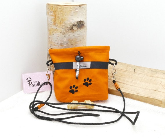 XHNKEG Leckerlitasche Für Hunde - Tragbarer Futterbeutel Mit Silikoneinsatz