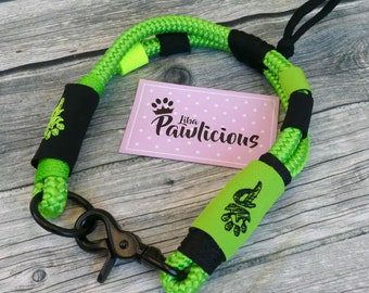 Collar for dogs neon green handmade Liba Pawlicious