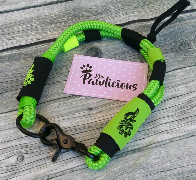 Collar for dogs neon green handmade Liba Pawlicious image 1