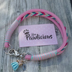 Collar XS M dogs pink sail rope handmade Liba Pawlicious image 6