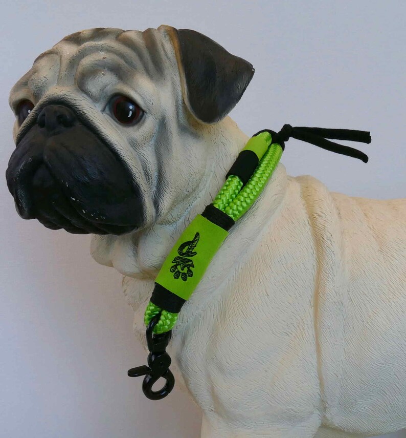 Collar for dogs neon green handmade Liba Pawlicious image 2