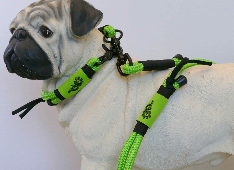 Collar for dogs neon green handmade Liba Pawlicious image 3