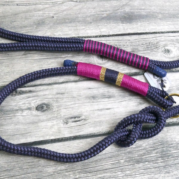 Agilityleash Retrieverleine Dog leash for medium to large dogs Handmade blue by LibaPawlicious