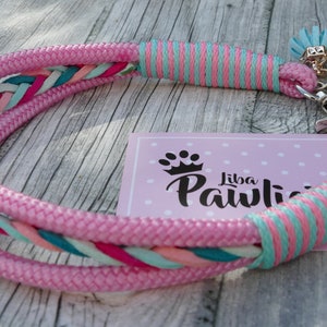 Collar XS M dogs pink sail rope handmade Liba Pawlicious image 8