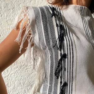 Hand Woven Monochromatic Crop Top