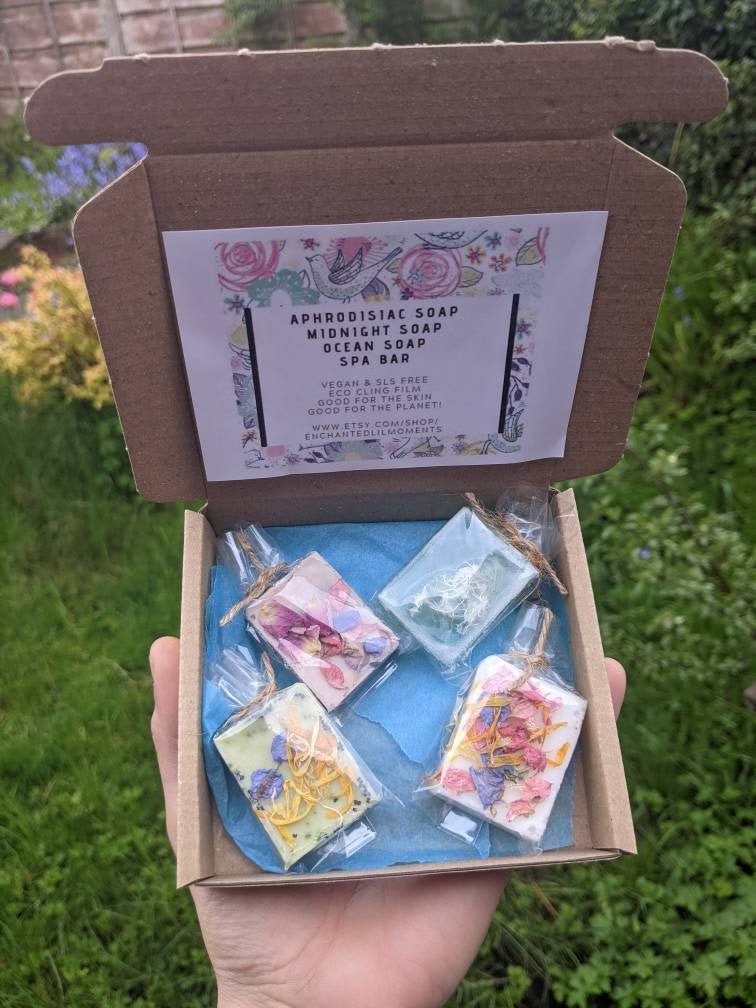 Vegan soap box- artisan soap-  soap gift set, handmade soap,  letterb…