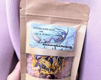 Witches bath salts , rosewood, witches brew, gift