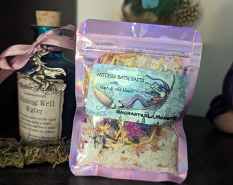Witches bath salts , rosewood, witches brew, gift