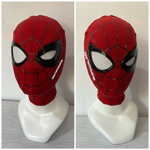 Spiderman Mask MCU Squinted Lenses Get 2 Pair Lenses Kit + 3D Puffy Paint