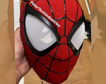 Animated Spiderman Faceshell Lenses Mask Fabric With Puffy Painting