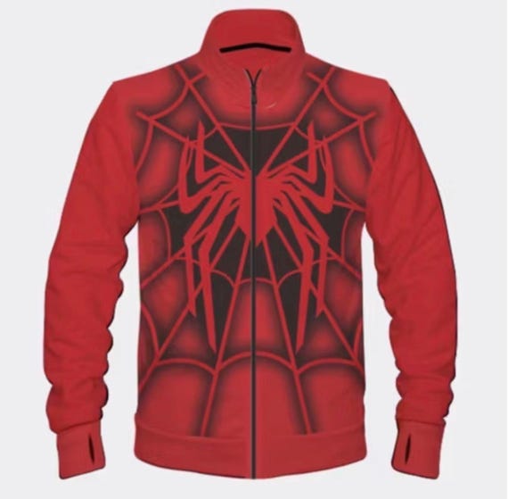 ゆ*ン様 NOREMID スパイダーマンジャケット 赤 Sサイズ 人間スパイダージャケット - Etsy 日本