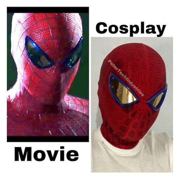 The Amazing Spiderman Mask Amazing Spiderman 2 Cosplay Mask With Faceshell  and Lenses Amazing Spider-man Wearable Movie Prop Replica 