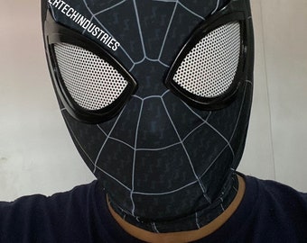Black Symbiote MCU Spiderman Mask Cosplay Faceshell