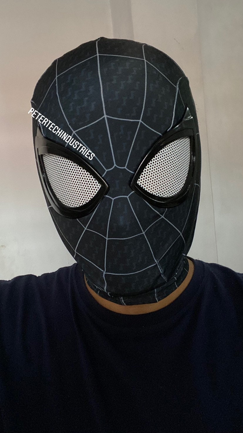 シンビオートスパイダーマン　フェイスシェル ブラックシンビオート MCU スパイダーマンマスク コスプレ フェイス