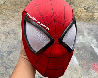 Scarlet Spiderman-faceshell met lenzen en stoffen masker