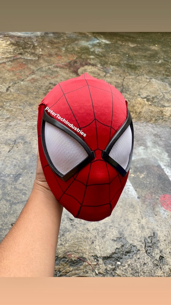 Scarlet Spiderman Faceshell With Lenses and Fabric Mask - Etsy