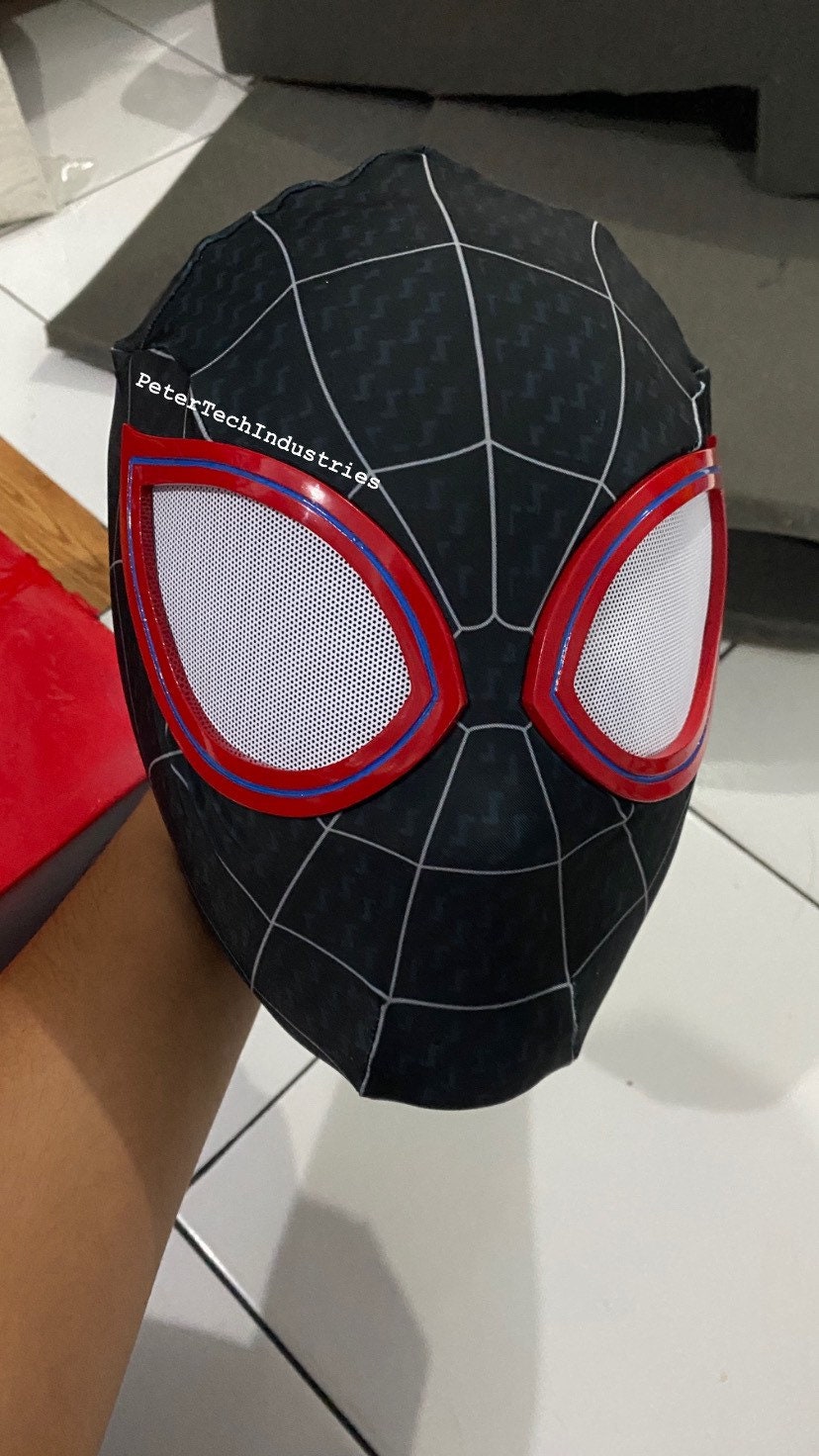 Spiderman Masks Miles Morales Iron On Patches by DragosteArt on