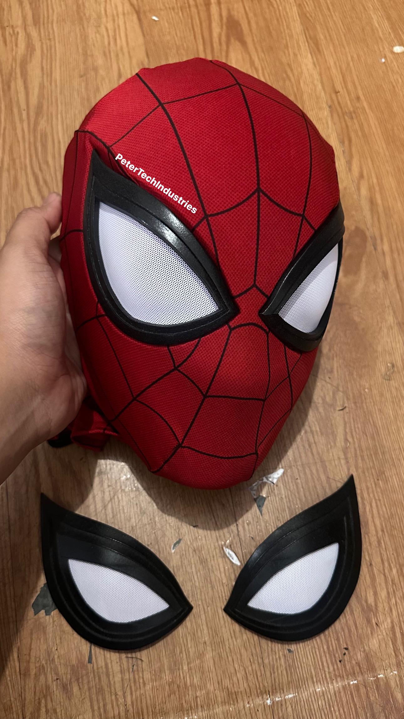 スパイダーマン PS4 マスク フェイスシェル レンズに細めレンズが追加