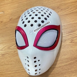 Spidergwen Faceshell-lenzen monteren Spiderman volledig in de spiderverse