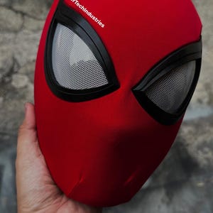 Red Mask +  Spiderman Last Stand Static Lenses Mask Spandex Lycra