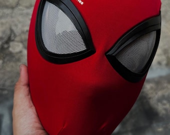 Red Mask +  Spiderman Last Stand Static Lenses Mask Spandex Lycra