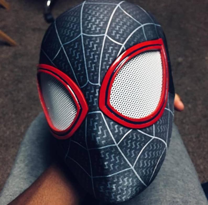 Faceshell Miles Morales Spiderman Into Spiderverse - Etsy